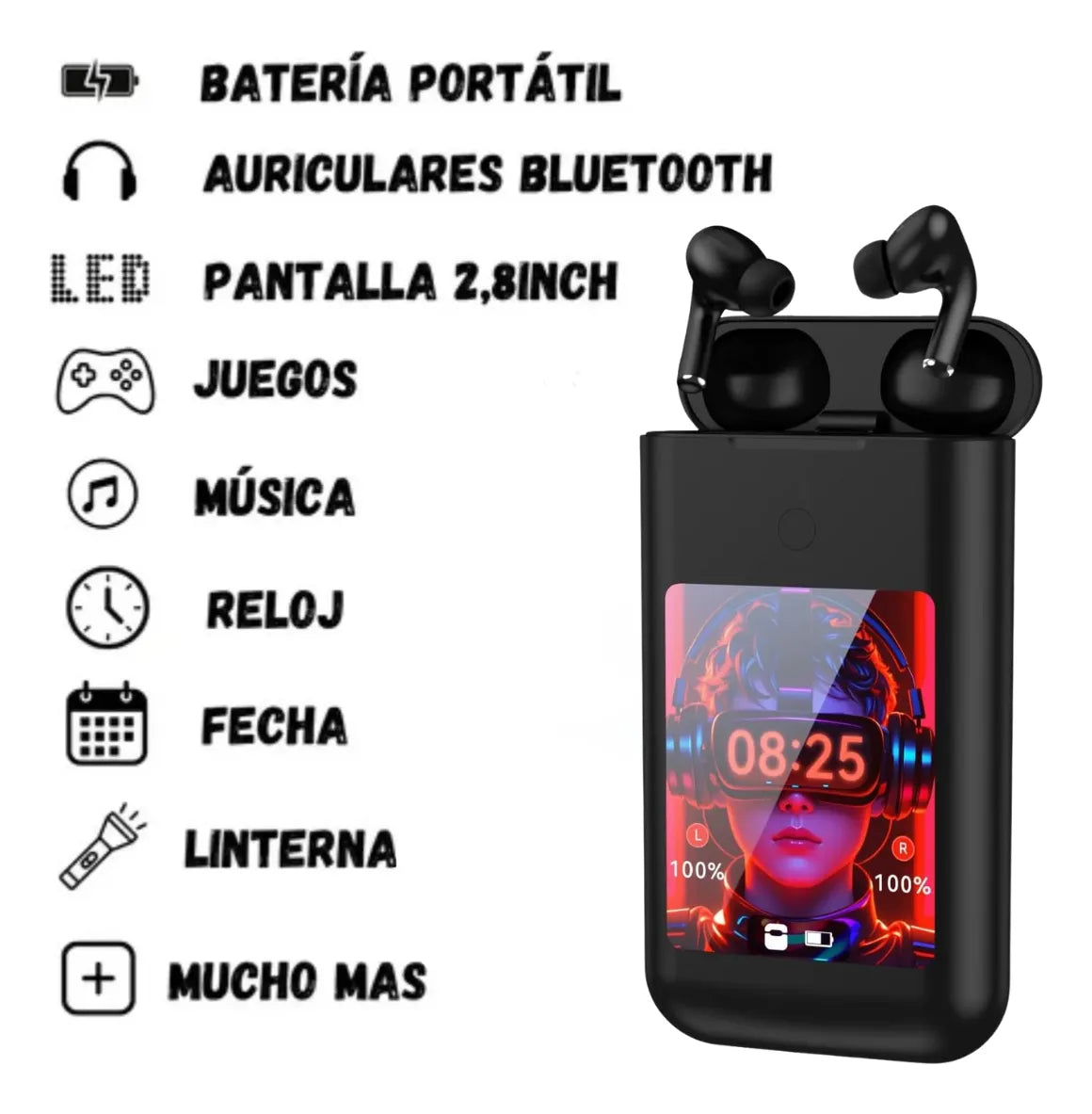 Power Bank Inteligente 8000 mAh – Todo en Uno